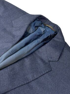 Paul Stuart Men’s Paul II Super 130's Wool 2-Button Blazer Navy Blue • 48R